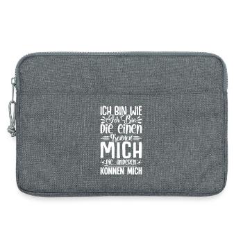 Je suis comme je suis, celui qui peut me connaître - Sacoche pour ordinateur portable 13 pouces - gris chiné - Devant