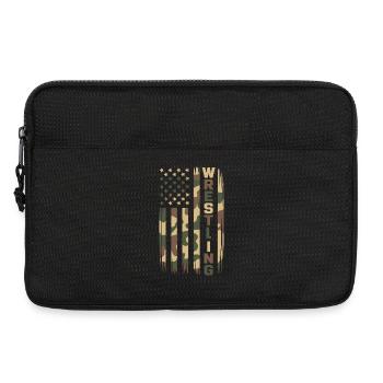 Wrestling USA Flagge Camo Patriot Design - Laptoptasche 13" - Schwarz - Vorne