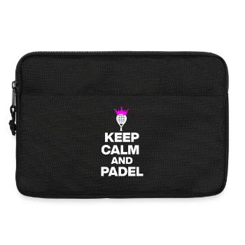 KEEP CALM AND PADEL! SMASH IT PADEL FANS AND SPORTS - Laptop bag 13" - black - Front