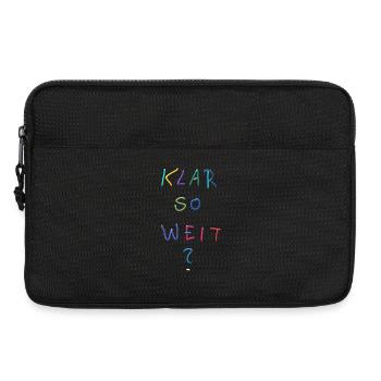 Klar So Weit? Bunter Schriftzug - Laptoptasche 13" - Schwarz - Vorne