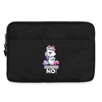 Before You Ask No Unicorn Unicorns Unicorn Fan - Laptop bag 13" - black - Front