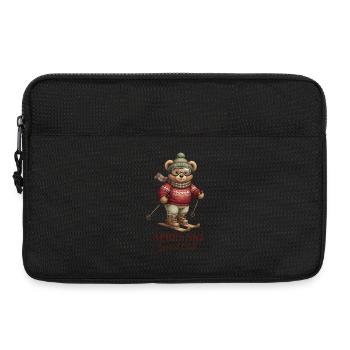 Après Ski Social Club Retro Bear Skiing - Laptop bag 13" - black - Front