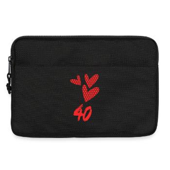 40. 40 YEARS. 40th ANNIVERSARY. 40 YEARS ANNIVERSARY. - Laptop bag 13" - black - Front