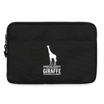 Giraffe Sprüche Giraffe Lustiges Giraffe Geschenk  - Laptoptasche 13" - Schwarz - Vorne