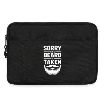 Taken Beard: Fette Typografie mit Bart - Laptoptasche 13" - Schwarz - Vorne