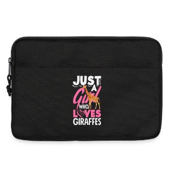 Just a girl who loves giraffes - Laptop bag 13" - black - Front