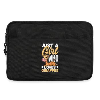 Girafes amoureuses des filles Animal mignon - Sacoche pour ordinateur portable 13 pouces - noir - Devant