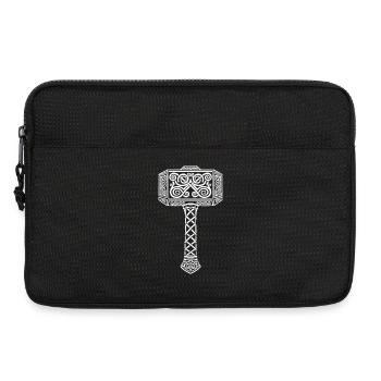Mjölnir Thors Hammer Wikinger-Maskottchen - Laptoptasche 13" - Schwarz - Vorne