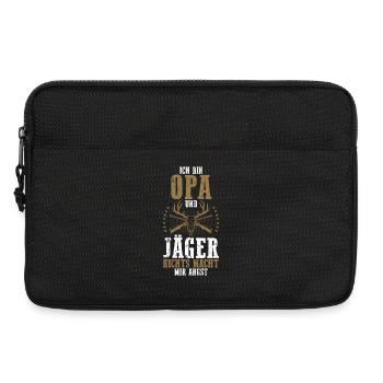 Opa Großvater Jagd Jagen Waidmann Jäger - Laptoptasche 13" - Schwarz - Vorne