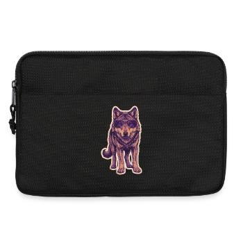 Wolf with sunglasses - Laptop bag 13" - black - Front