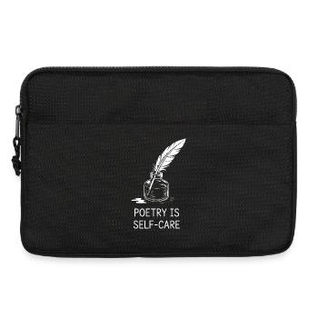 Poetry as Self-Care: Ink & Feather - Laptop bag 13" - black - Front