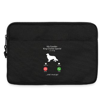 Le Cavalier King Charles Spaniel appelle le design - Sacoche pour ordinateur portable 13 pouces - noir - Devant