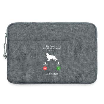 Cavalier King Charles Spaniel ruft Design - Laptoptasche 13" - Grau meliert - Vorne