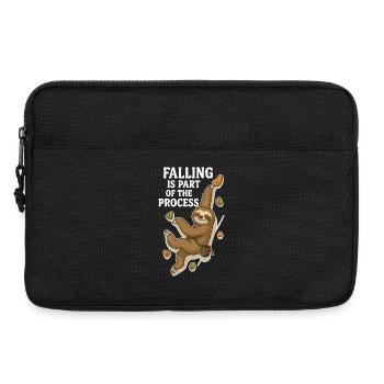 Bouldern Faultier – Falling is part of the Process - Laptoptasche 13" - Schwarz - Vorne