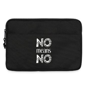 Nein heißt Nein Geschenkidee Feminismus Consent  - Laptoptasche 13" - Schwarz - Vorne