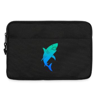 Hai Haie bunt Kinder Herren Jungen Haifisch - Laptoptasche 13" - Schwarz - Vorne