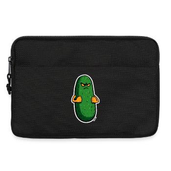 Grumpy Pickle Mascot - Laptop bag 13" - black - Front