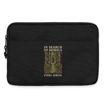 Chasseurs de morilles, champignons morilles sauvages sur - Sacoche pour ordinateur portable 13 pouces - noir - Devant