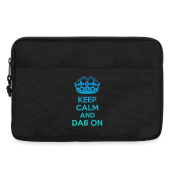 Keep Calm and Dab On – Funny Dance Design - Laptop bag 13" - black - Front