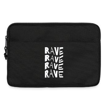 Typographie Rave Repeat - Sacoche pour ordinateur portable 13 pouces - noir - Devant