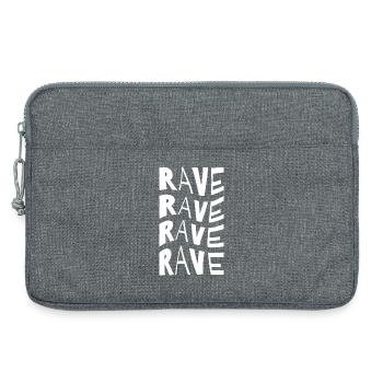 Rave Repeat Typography - Laptop bag 13" - heather grey - Front