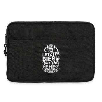 Letztes Bier Vor Der Ehe – Typografie - Laptoptasche 13" - Schwarz - Vorne
