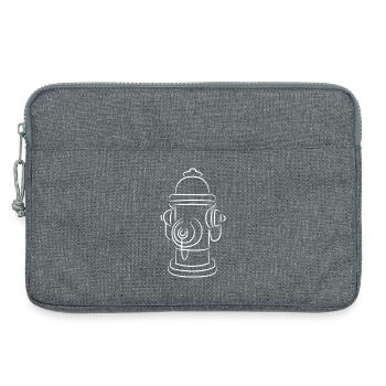 Hydrant Zeichnung - Laptoptasche 13" - Grau meliert - Vorne