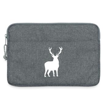 Deer - Laptop bag 13" - heather grey - Front