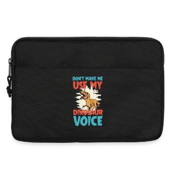 Dinosaur Voice Parent Humor – Mom Dad Life - Laptoptasche 13" - Schwarz - Vorne