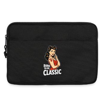Born to Be Classic – Pin-Up Frau im Retro Style - Laptoptasche 13" - Schwarz - Vorne