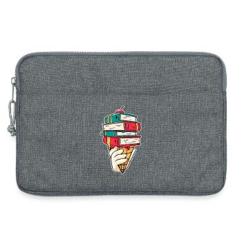 Books Cream Funny Book Lovers Summer Reading - Laptoptasche 13" - Grau meliert - Vorne