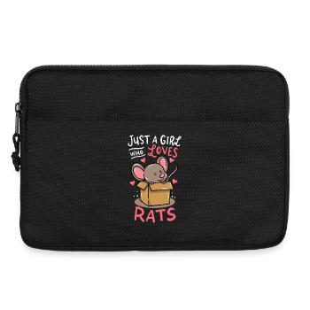 Just a Girl Who Loves Rats - Laptop bag 13" - black - Front