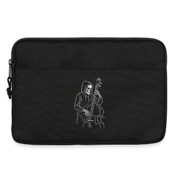 Hooded Skeleton Cellist - Laptop bag 13" - black - Front