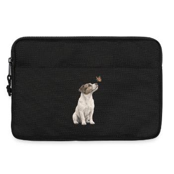 Jack Russell Terrier Banksy Style Hund Motiv - Laptoptasche 13" - Schwarz - Vorne