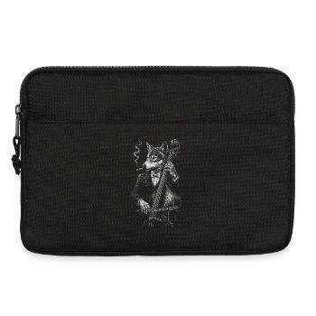 Noir Wolf Jazz spielt Kontrabass - Laptoptasche 13" - Schwarz - Vorne