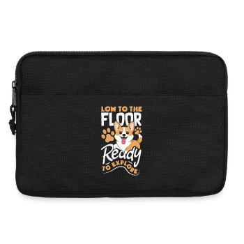 Kurze Beine, Große Einstellung, Corgi - Laptoptasche 13" - Schwarz - Vorne