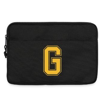 Monogramme Rouge Jaune College House Initial G - Sacoche pour ordinateur portable 13 pouces - noir - Devant