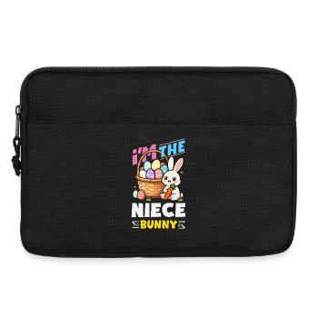 Frohe Ostern Süßer Osterhase Eiersuche Ostereier - Laptoptasche 13" - Schwarz - Vorne