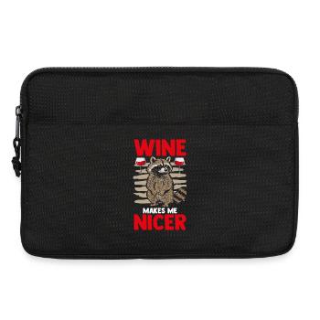 Le vin de panda poubelle me rend un raton laveur plus gentil - Sacoche pour ordinateur portable 13 pouces - noir - Devant