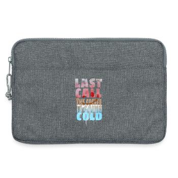 Kaffee Spruch - Last Call - Laptoptasche 13" - Grau meliert - Vorne