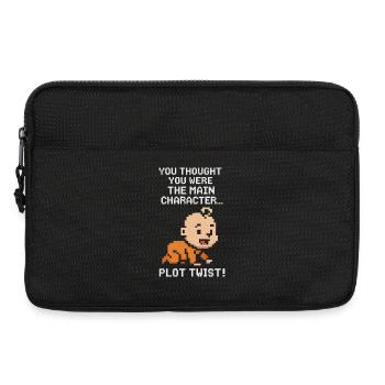 Plot Twist: Kind ist Hauptfigur | Gamer-Eltern - Laptoptasche 13" - Schwarz - Vorne