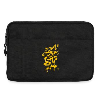 Abstrakter Hintergrund - Pinsel Muster GELB - Laptoptasche 13" - Schwarz - Vorne