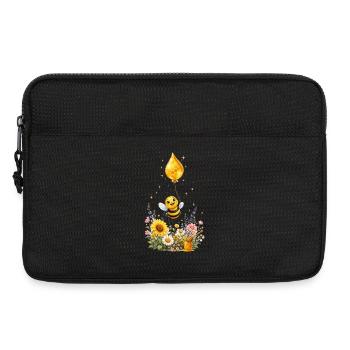 abeille, apiculteur, nid d’abeille, fleurs, insecte des prairies, - Sacoche pour ordinateur portable 13 pouces - noir - Devant