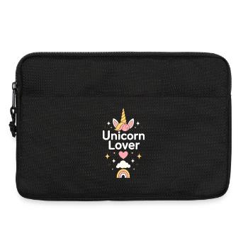 Cadeau licorne mignon pour filles, amoureuse de licornes - Sacoche pour ordinateur portable 13 pouces - noir - Devant