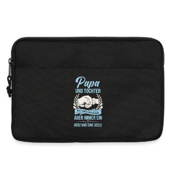 Papa und Tochter: Herz und Seele - Laptoptasche 13" - Schwarz - Vorne