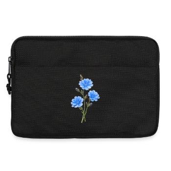 (Extraordinaire) motif botanique de chicorée - Sacoche pour ordinateur portable 13 pouces - noir - Devant