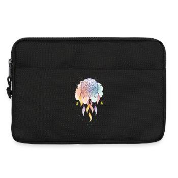 Spiritualité Géométrie Sacrée Fleur de Lotus Zen - Sacoche pour ordinateur portable 13 pouces - noir - Devant