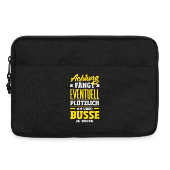 Achtung Über Busse Reden - Laptoptasche 13" - Schwarz - Vorne