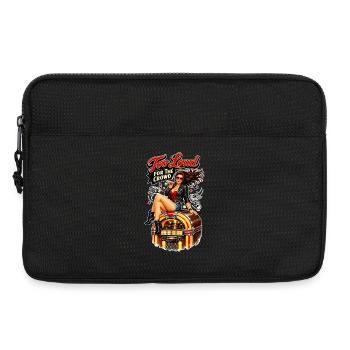 Pin-up rockabilly : trop bruyant pour la foule - Sacoche pour ordinateur portable 13 pouces - noir - Devant