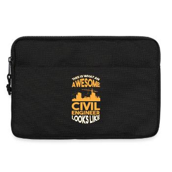 Ingénieur civil sur chantier de construction - Sacoche pour ordinateur portable 13 pouces - noir - Devant